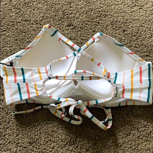 Multicolored Striped Bikini Top - Picture 2 of 3
